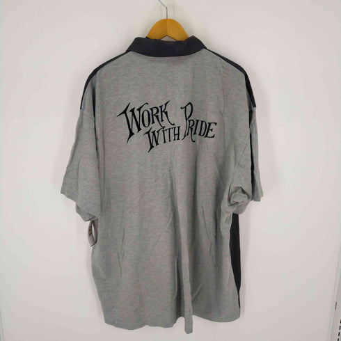 ディッキーズ Dickies ビッグサイズ半袖シャツチェック ロゴ刺繍 切替 メンズ 6L
