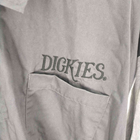 ディッキーズ Dickies ビッグサイズ半袖シャツチェック ロゴ刺繍 切替 メンズ 6L
