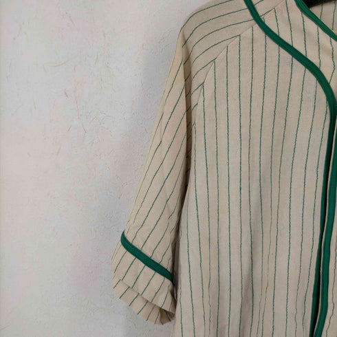 ナイキ NIKE untold truth アニマルワッペン ストライプ ベースボールシャツ メンズ import:XL