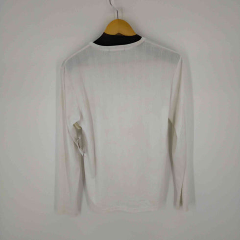 トルネードマート TORNADO MART 針抜きスモークラッカーPT グラデーションVネック L/S TEE 花 メンズ JPN:L