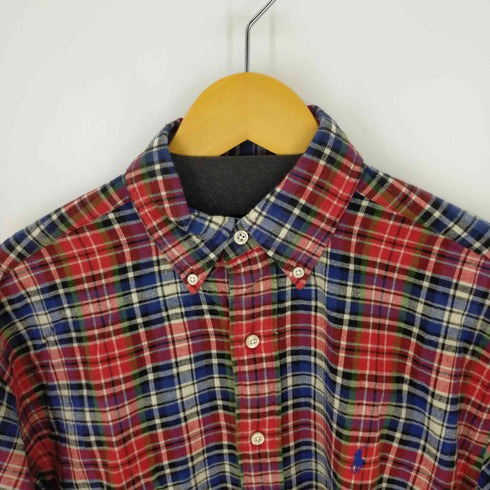 ラルフローレン RALPH LAUREN BLAIRE ライトネルチェックシャツ メンズ import:S