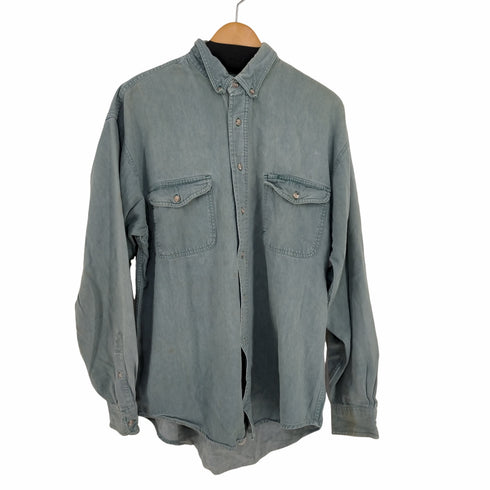 エディーバウアー Eddie Bauer 黒タグ後期 フラップポケット BDシャツ メンズ import:L