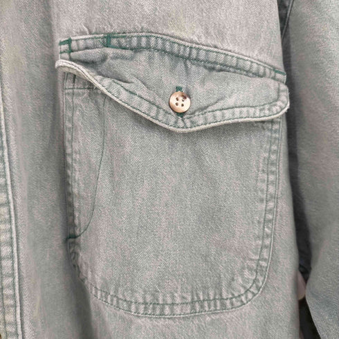 エディーバウアー Eddie Bauer 黒タグ後期 フラップポケット BDシャツ メンズ import:L
