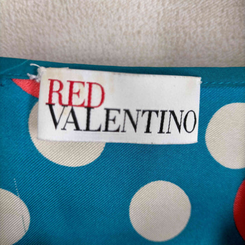 レッドヴァレンティノ RED VALENTINO イタリア製 シルク100% ドット柄ブラウス レディース