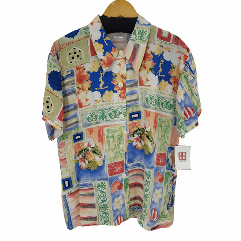 総柄アロハシャツ MADE IN UK メンズ UK:36