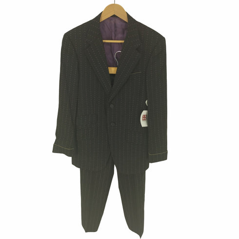 ポールスミスロンドン Paul Smith LONDON 総柄 裏地ドット 2B ウール テーラード ジャケット ノータック スラックス パンツ セットアップ メンズ M