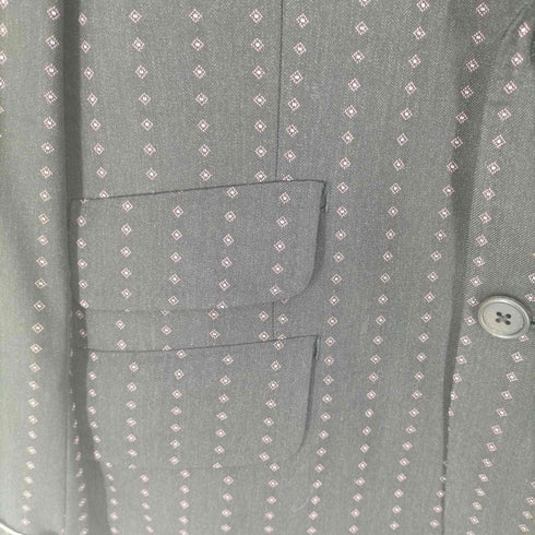 ポールスミスロンドン Paul Smith LONDON 総柄 裏地ドット 2B ウール テーラード ジャケット ノータック スラックス パンツ セットアップ メンズ M
