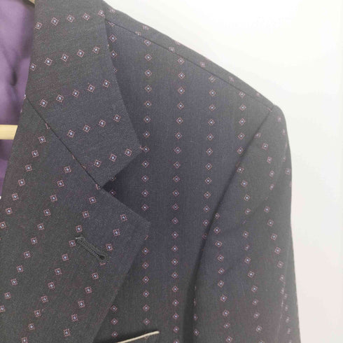 ポールスミスロンドン Paul Smith LONDON 総柄 裏地ドット 2B ウール テーラード ジャケット ノータック スラックス パンツ セットアップ メンズ M
