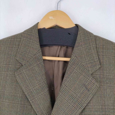 チャップスラルフローレン CHAPS RALPH LAUREN MADE IN CANADA 3Bウールチェックテーラードジャケット メンズ US:40