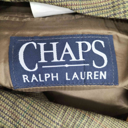 チャップスラルフローレン CHAPS RALPH LAUREN MADE IN CANADA 3Bウールチェックテーラードジャケット メンズ US:40