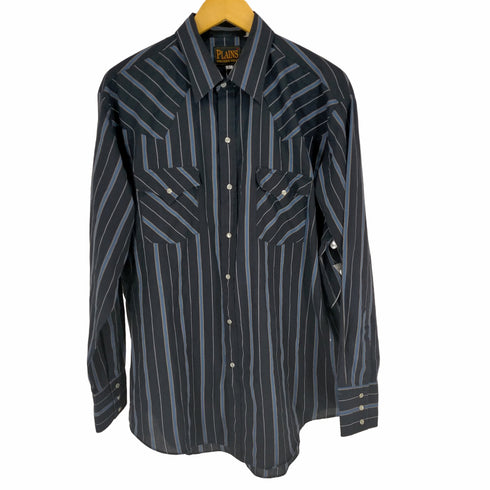 PLAINS WESTERN WEAR ストライプ柄ウエスタンシャツ メンズ JPN:L