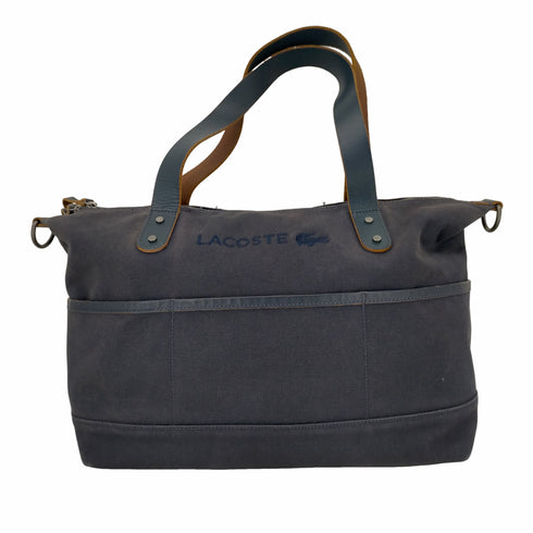 ラコステ LACOSTE レザーハンドル 2WAYキャンパストートバッグ メンズ