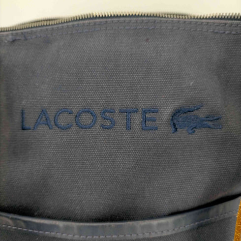 ラコステ LACOSTE レザーハンドル 2WAYキャンパストートバッグ メンズ