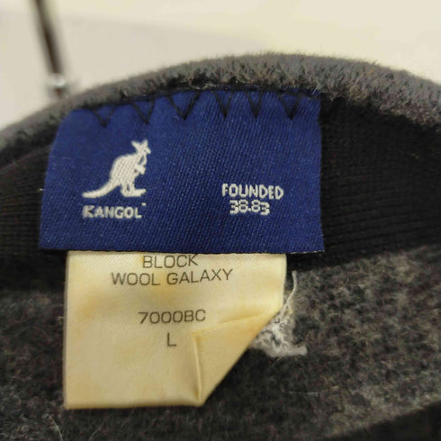 カンゴール KANGOL ウールハンチング スモールロゴ刺繍 バイカラー メンズ L
