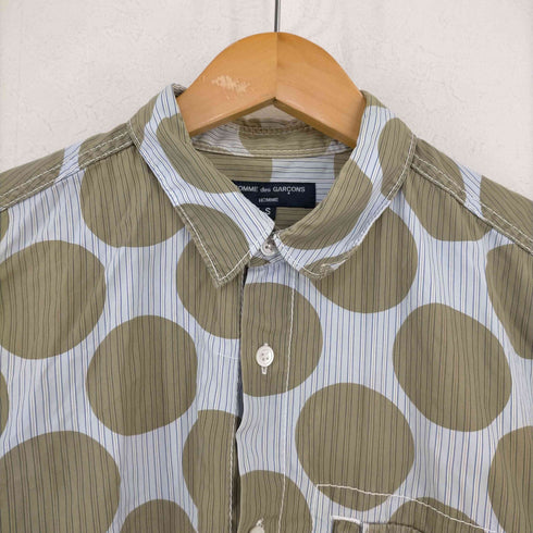 コムデギャルソンオム COMME des GARCONS HOMME ドットプリント ストライプシャツ メンズ JPN:S