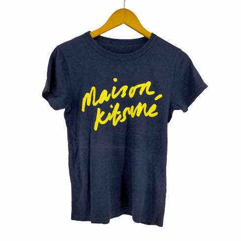 メゾンキツネ maison kitsune ロゴプリント クルーネックTシャツ レディース