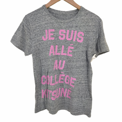 メゾンキツネ maison kitsune R NECK TEE SHIRT with print JE SUIS ALLE クルーネックTシャツ レディース
