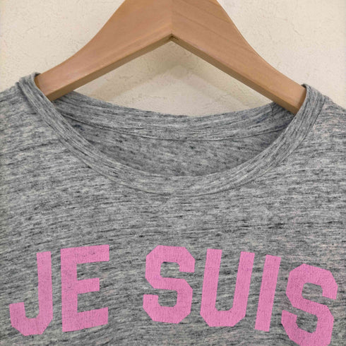 メゾンキツネ maison kitsune R NECK TEE SHIRT with print JE SUIS ALLE クルーネックTシャツ レディース