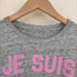 メゾンキツネ maison kitsune R NECK TEE SHIRT with print JE SUIS ALLE クルーネックTシャツ レディース