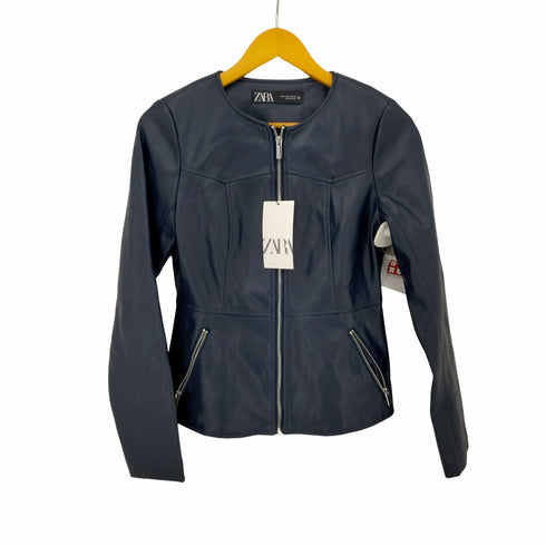 ザラ ZARA フェイクレザージャケット レディース import:S
