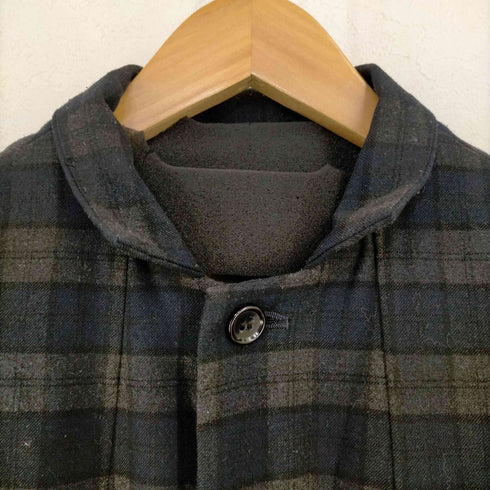 ニッチ niche. チェック ステンカラーコート メンズ import:S