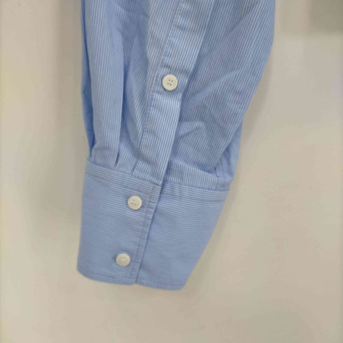 ザラ ZARA ピンストライプ クロップシャツ レディース import:S