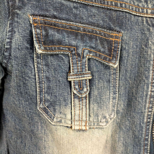 バッファロージーンズ BUFFALO JEANS エポレット デニムミリタリージャケット メンズ JPN:2