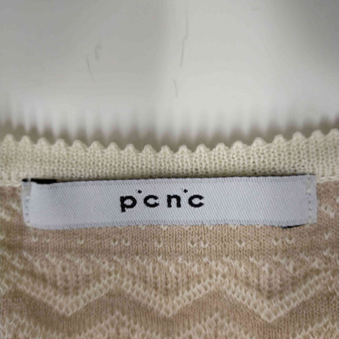 PCNC 総柄ノースリーブニット レディース