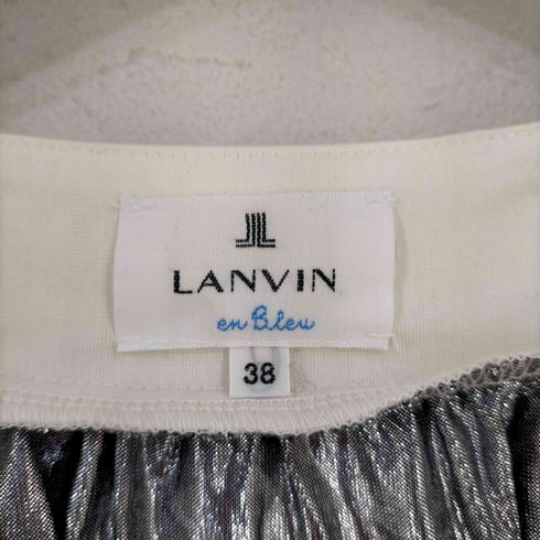 ランバン LANVIN メタリック ボートネック ロングTシャツ レディース 38