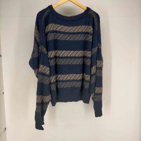 BASIC EDITION ボーダー柄アクリルニット メンズ XXXL