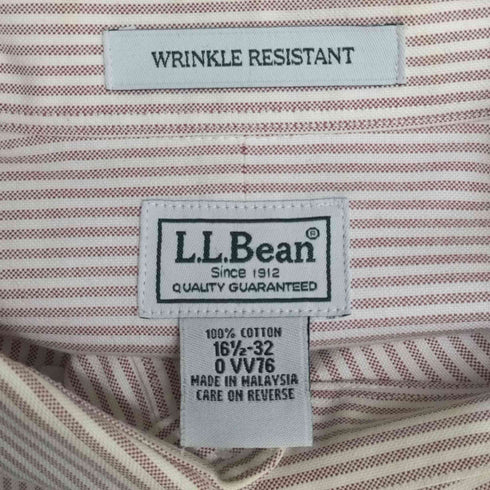 エルエルビーン L.L.Bean WRINKLE RESISTANT ストライプ B.D シャツ メンズ 16 1/2 -32