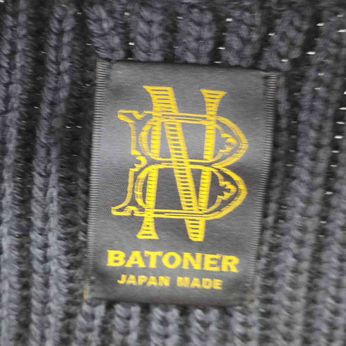 バトナー BATONER 23AW SOLID WOOL RIB CARDIGAN ソリッドウールリブニットカーディガン メンズ JPN:3