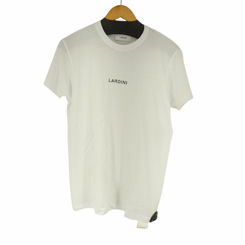 ラルディー二 LARDINI フロントロゴ クルーネックTシャツ White T-Shirt メンズ JPN:S