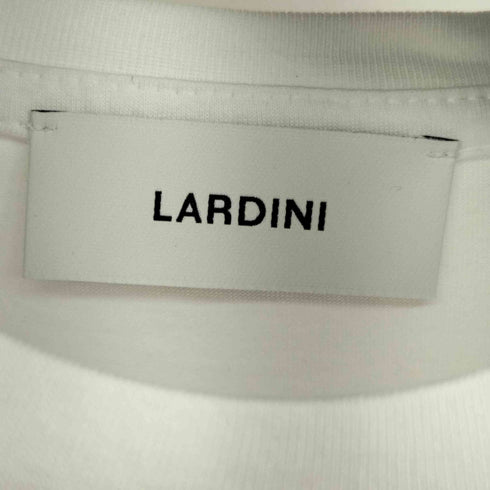 ラルディー二 LARDINI フロントロゴ クルーネックTシャツ White T-Shirt メンズ JPN:S