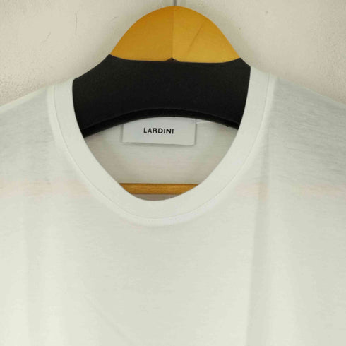ラルディー二 LARDINI フロントロゴ クルーネックTシャツ White T-Shirt メンズ JPN:M