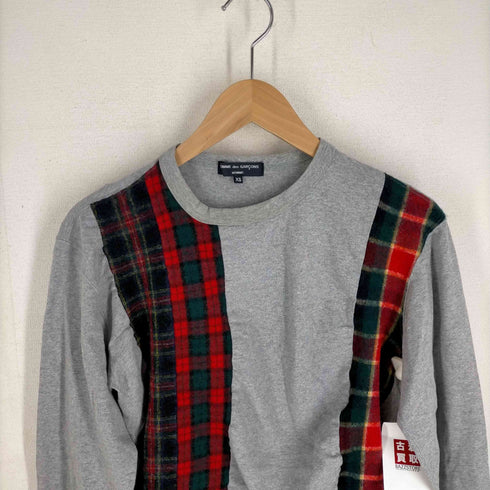 コムデギャルソンオム COMME des GARCONS HOMME ウール切替 チェックカットソー メンズ JPN:XS