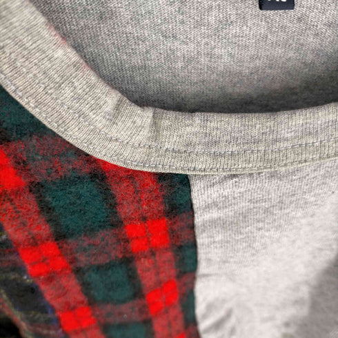 コムデギャルソンオム COMME des GARCONS HOMME ウール切替 チェックカットソー メンズ JPN:XS