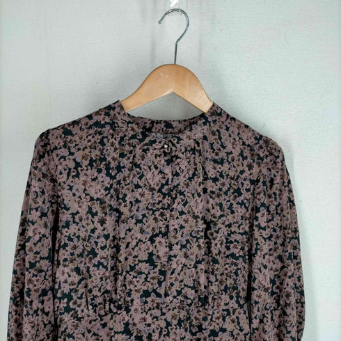 ナチュラルビューティーベーシック NATURAL BEAUTY BASIC ピーチサテンフラワープリントワンピース レディース JPN:M