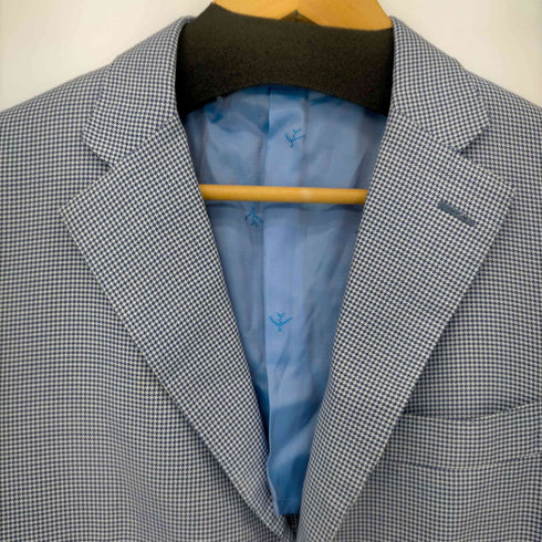 イザイア ISAIA 3B 千鳥 カシミヤ混 テーラードジャケット メンズ 46