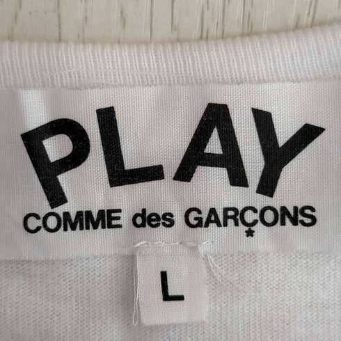 プレイコムデギャルソン PLAY COMME des GARCONS CDG PLAY HEART S/S TEE ハート ロゴ ボーダー プリント 半袖 Tシャツ メンズ JPN:L