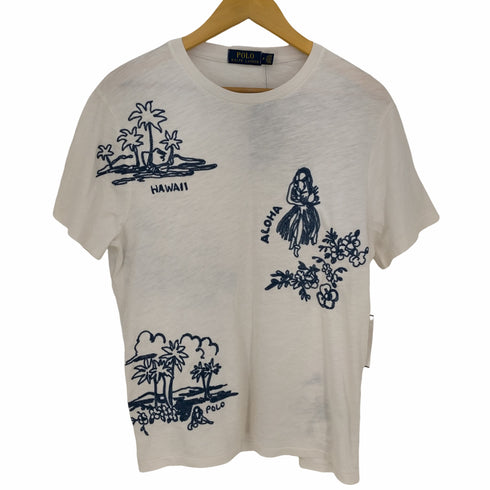 ポロラルフローレン POLO RALPH LAUREN Custom Slim Fit/Hawaiian Embroidery Tee ハワイ アロハ Tシャツ メンズ import:M