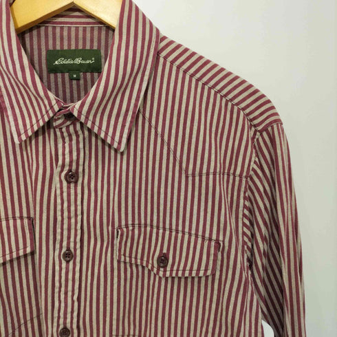 エディーバウアー Eddie Bauer コットン ストライプ ワークシャツ メンズ import:M