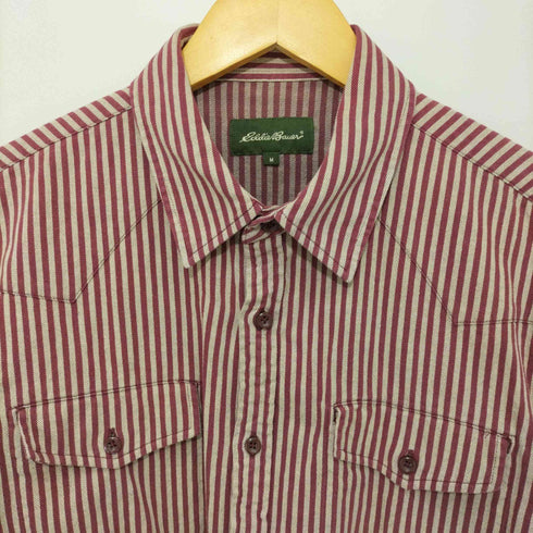 エディーバウアー Eddie Bauer コットン ストライプ ワークシャツ メンズ import:M