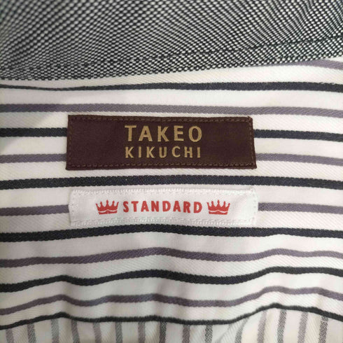 タケオキクチ TAKEO KIKUCHI STANDARD ストライプ ロングスリーブシャツ メンズ JPN:3