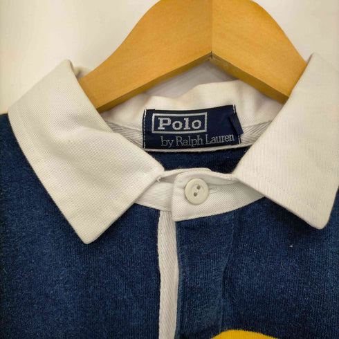 ポロバイラルフローレン Polo by RALPH LAUREN スモールポニー刺繍 ボーダー ラガーシャツ メンズ import:L