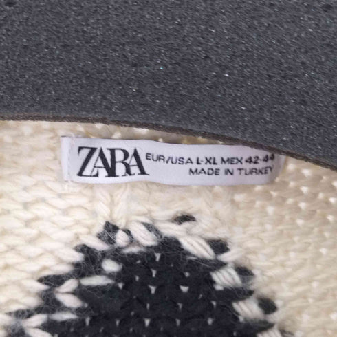 ザラ ZARA テクスチャーケーブルニットカーディガン メンズ JPN:L