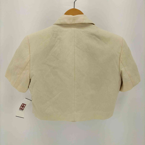 ザラ ZARA LINEN BLEND CROPPED BLAZER リネンブレンドクロップドブレザー レディース import:XS