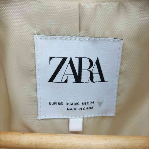 ザラ ZARA LINEN BLEND CROPPED BLAZER リネンブレンドクロップドブレザー レディース import:XS