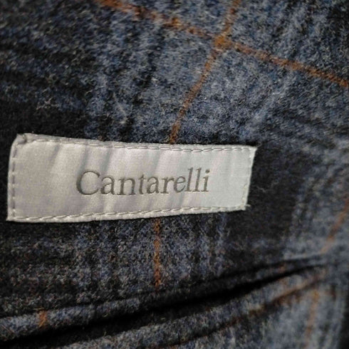 カンタレーリ Cantarelli 3B ウールチェックジャケット メンズ