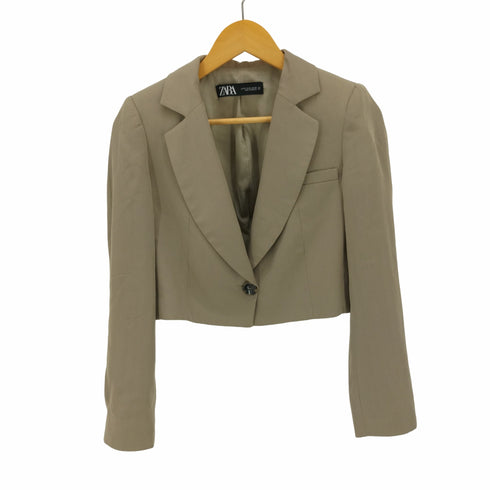 ザラ ZARA クロップド丈 ブレザー ショート ジャケット レディース import:XS